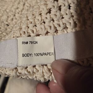 Source Unknown Cream Paper Hat